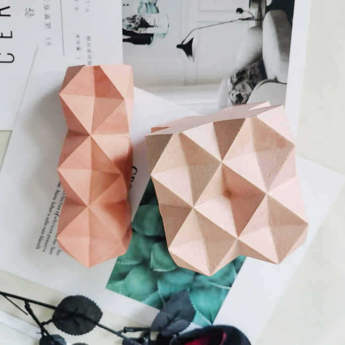New mold Geometry Cube Square Silicone Candle Mold Gypsum Form Handmade Scented Candle Mold Making Supplies Home Decor Concrete Crafts