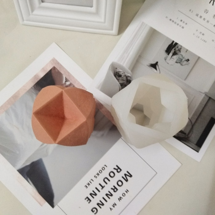 New mold Geometry Cube Square Silicone Candle Mold Gypsum Form Handmade Scented Candle Mold Making Supplies Home Decor Concrete Crafts