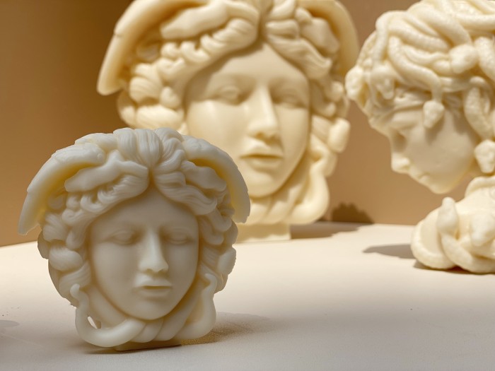 New Medusa Head Statue Snake Head Candle Silicone Plaster Soap Mold
