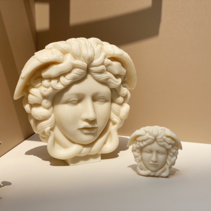 New Medusa Head Statue Snake Head Candle Silicone Plaster Soap Mold