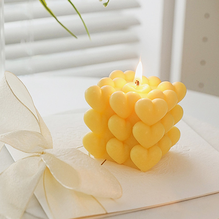 Valentine's Day Heart Shape Silicone Scented Candle Soap Mold - China  Candle Mold and Promotion Gift price