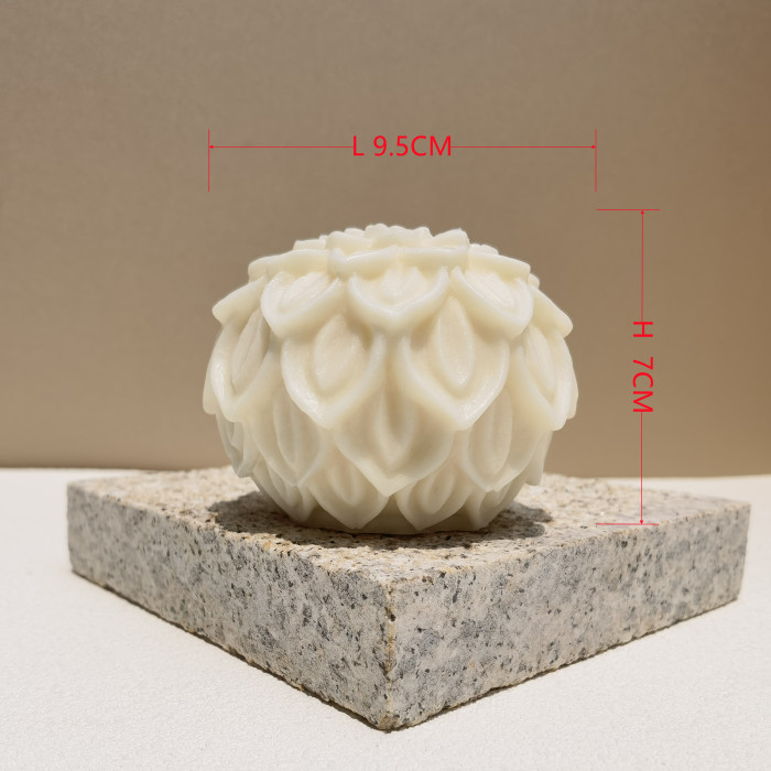 The New Lotus Candle Silicone Mold Can Be Used For Gypsum Cement Resin Cake Soap Mold