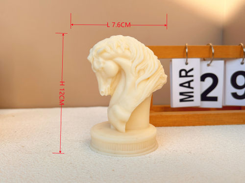 Horse Head Statue Candle Silicone Mold Bust Riding Sculpture Figurine Animal Poney Horsehead Gypsum Resin Mould