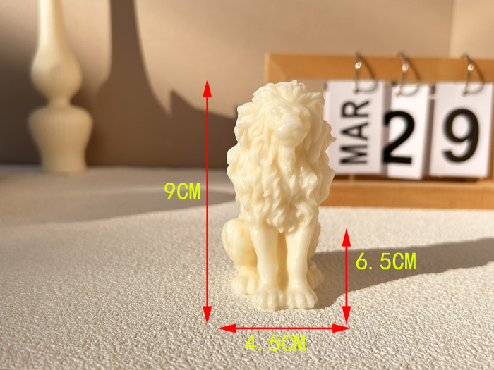 2023 NEW Lion Candle Silicone Mold DIY Sitting Lion Candle Mold Handmade Gypsum Aromatherapy Soap Candle Home Decoration