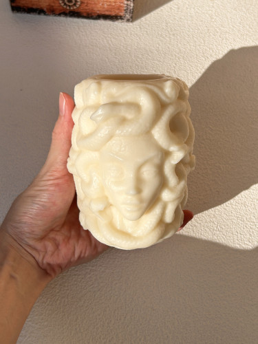 New Medusa Vase Candle Silicone Mold DIY Medusa Flower Pot Silicone Mold Medusa Vase Gypsum Drops Pen Holder Mold