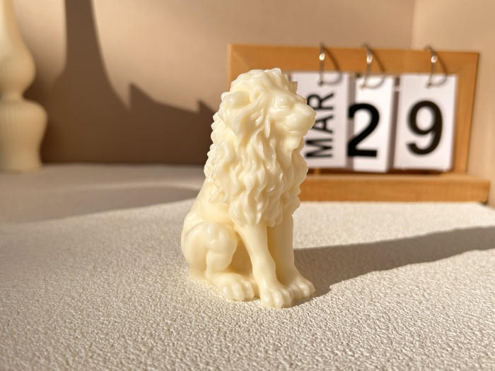 2023 NEW Lion Candle Silicone Mold DIY Sitting Lion Candle Mold Handmade Gypsum Aromatherapy Soap Candle Home Decoration
