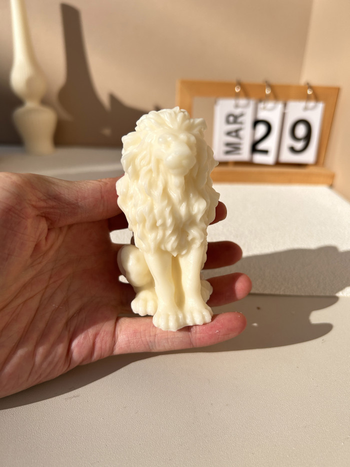 2023 NEW Lion Candle Silicone Mold DIY Sitting Lion Candle Mold Handmade Gypsum Aromatherapy Soap Candle Home Decoration