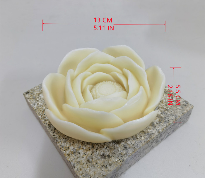 The Large Huge Sized Lotus Flower Peony Candle Mold Can Be Used To Make Candle Gypsum Resin Cake Ice Block Silicone Mold