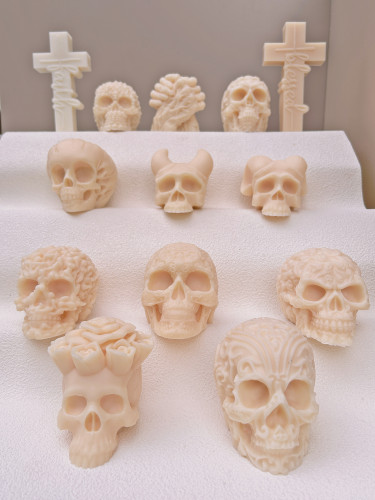 Halloween Skull Cross Silicone Mold