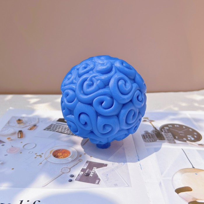 3D Pirate King Devil Fruit Candle Gypsum Resin Silicone Mold DIY Luffy Rubber Fruit Silicone Mold Decoration Luxury Mold