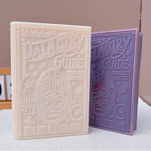 Palm Guide Book Candle Silicone Mold DIY Large Book Silicone Mold Magic Book Resin Gypsum Art Designer Table Mold