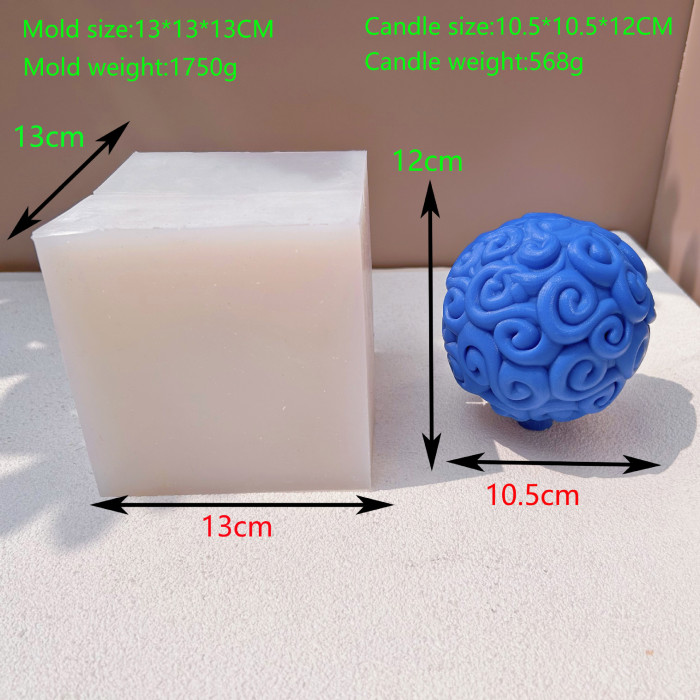 3D Pirate King Devil Fruit Candle Gypsum Resin Silicone Mold DIY Luffy Rubber Fruit Silicone Mold Decoration Luxury Mold