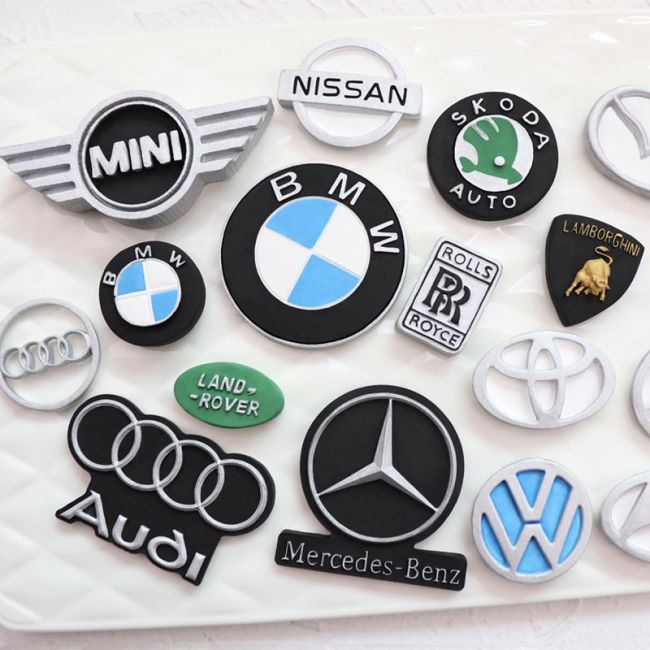 Car logo silicone mold, fondant cake mold, chocolate decorating mold, diy baking tools, car emblem mold, reusable silicone mould, food grade baking mold