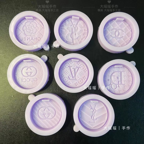 Circular silica gel mold, automobile perfume expanding gypsum mold, gypsum decoration mold, resin casting mold, diy process silica gel mold, hanging perfume label mold, reusable silica gel tools