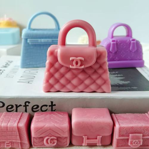 Brand women's handbag candle mold, making aromatherapy candles, ice cubes, soap, resin casting molds, home decoration holiday gifts