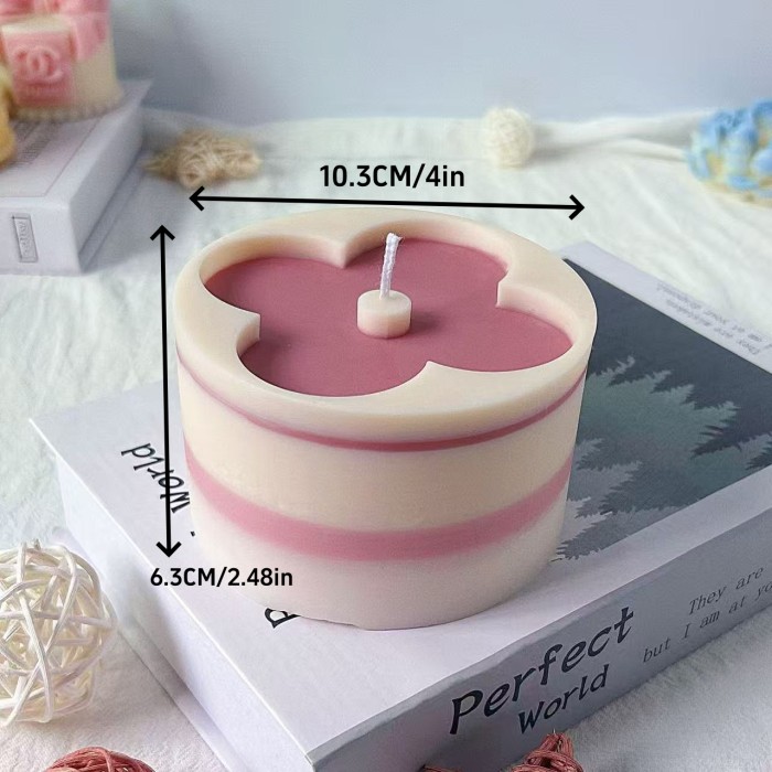 Luxury Designer Brand Two Tone Layered Soy Scented Candle Four Leaf Clover & Four Pointed Star Aromatherapy Candle Ins Aesthetic Table Ornament Valentine Birthday Holiday Gift For Women