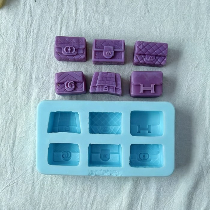 Brand women's handbag candle mold, making aromatherapy candles, ice cubes, soap, resin casting molds, home decoration holiday gifts