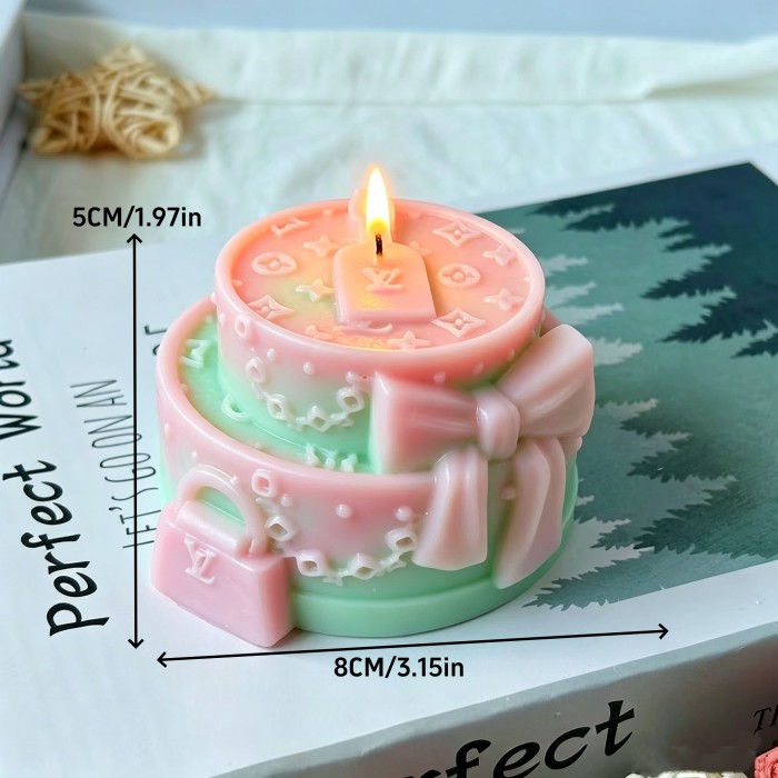 Designer Brand cake silicone mold, cake gift box casting mould, candle soap resin making mold, diy craft supplies, women holiday gift