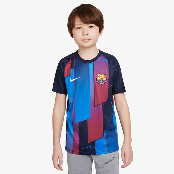 Nike FC Barcelona 21/22 Kids SS Top - Soar/Obsidian/Pale Ivory