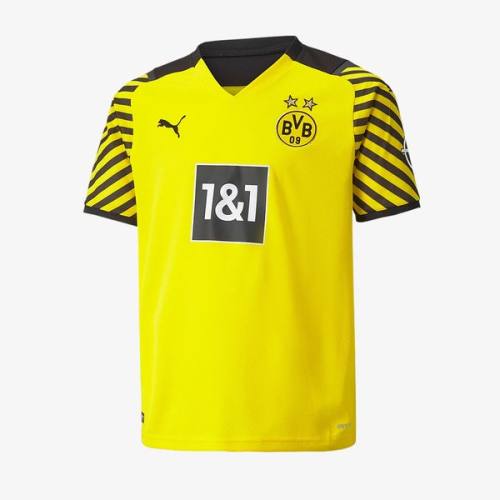 Puma Borussia Dortmund 21/22 Youths Home Jersey - Cyber Yellow/Puma Black