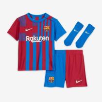 Nike FC Barcelona 21/22 Infants Home Kit - Soar/Noble Red/Pale Ivory