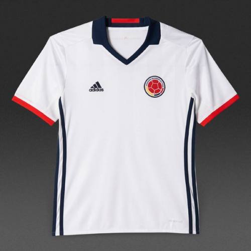 adidas Colombia 15/16 Youth Home Jersey - White/Collegiate Navy/Red