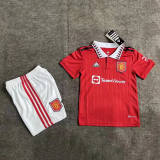 Kids Man Utd 22/23 Home Jersey and Short Kit