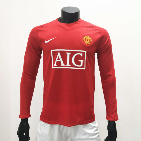 Manchester United 2007/2009 Home LS Retro Soccer Jerseys