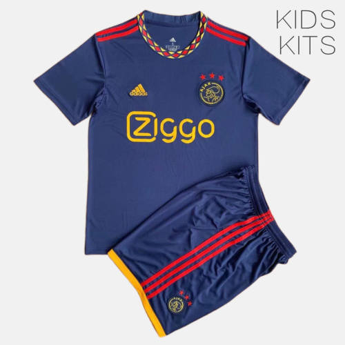 Kids Ajax 22/23 Away Jersey and Short Kit