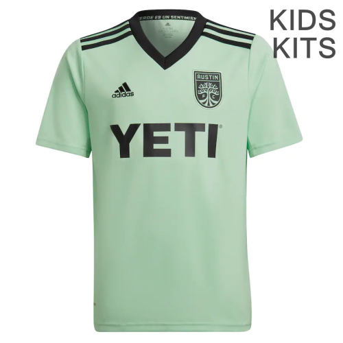 Kids Austin FC 2022 The Sentimiento Jersey and Short Kit