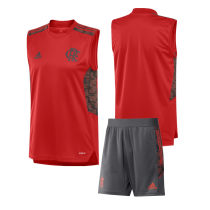 Flamengo 2021 Red Training Sleeveless Jersey and Short Kit
