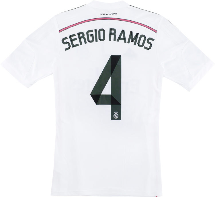 Real Madrid 2014-2015 Sergio Ramos Home Retro Jersey