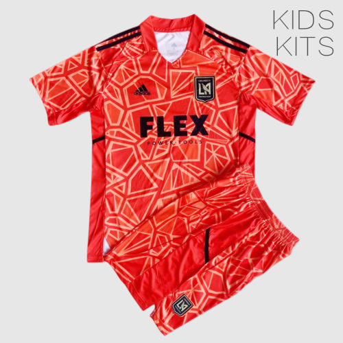 Kids LAFC 2022 Goalkeeper Jersey and Short Kit