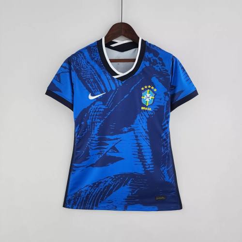Thai Version Women's Brazil 2022 Special Jersey - Blue