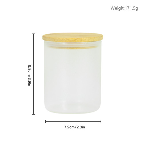 RTS US Warehouse 10oz frosted sublimation glass candle jar