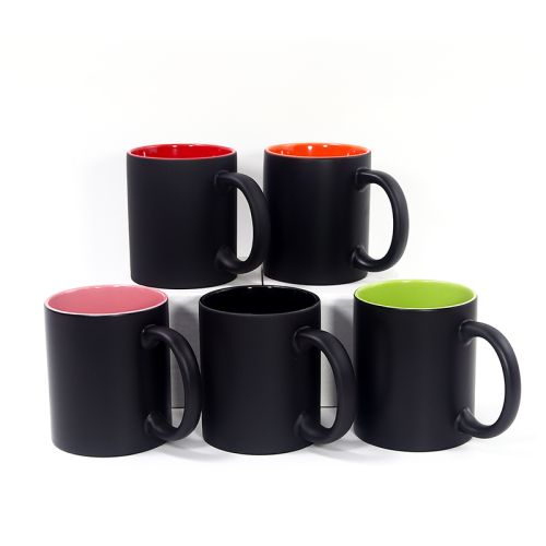 Clearance Sale USA warehouse color changing 11oz sublimation ceramic coffee mug with colorful inside