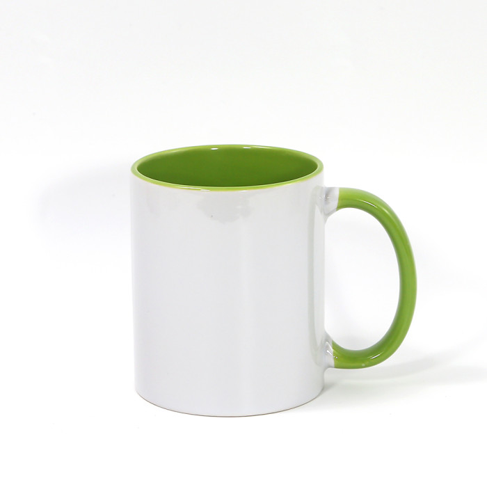 Clearance Sale USA warehouse 11oz sublimation ceramic coffee mug with colorful inside and handle