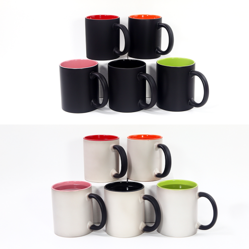 RTS USA warehouse color changing 11oz sublimation ceramic coffee mug with colorful inside