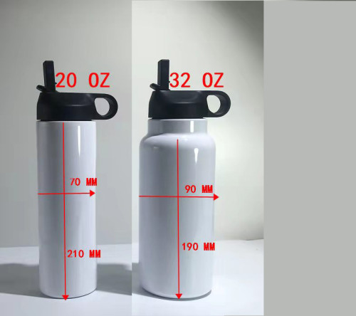 RTS in USA warehouse 20oz/32oz sublimation straight sports water bottle
