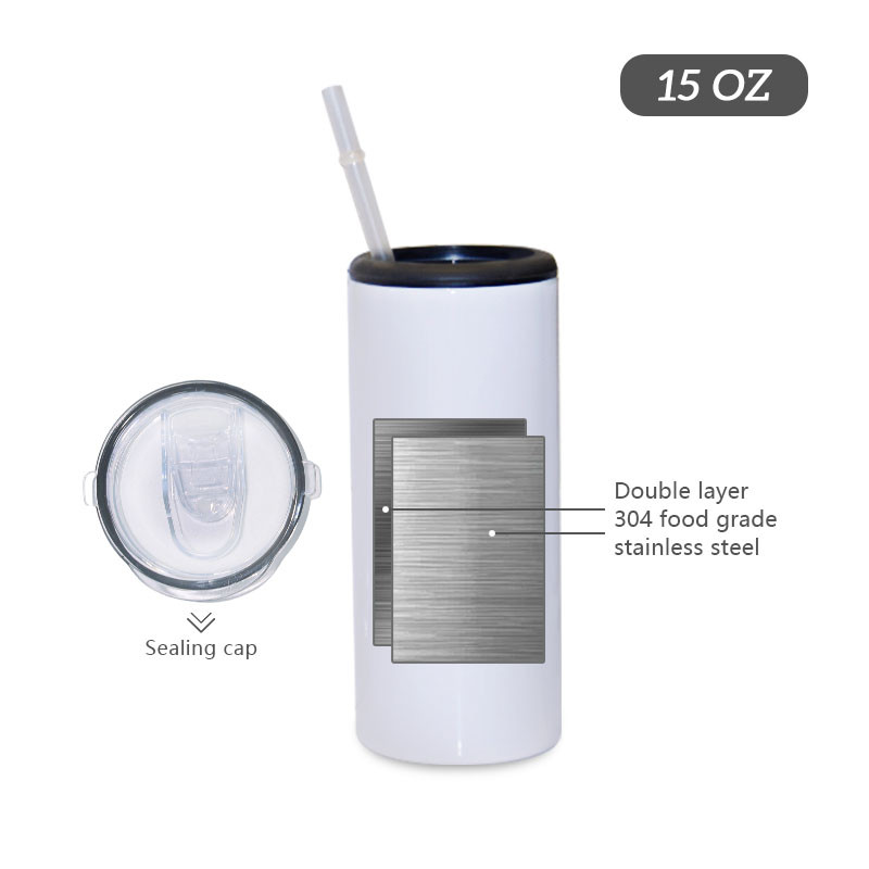 US 185.00 RTS USA warehouse 15oz sublimation blanks straight 3 in 1