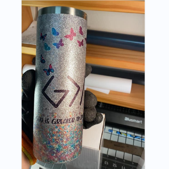 RTS in USA warehouse 20oz glitter sublimation blanks straight skinny tumblers with plastic straw