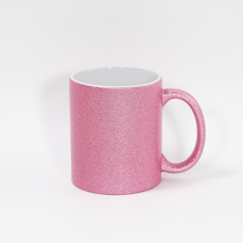 Clearance Sale US Warehouse 11oz Pink Glitter Sublimation Ceramic Mugs