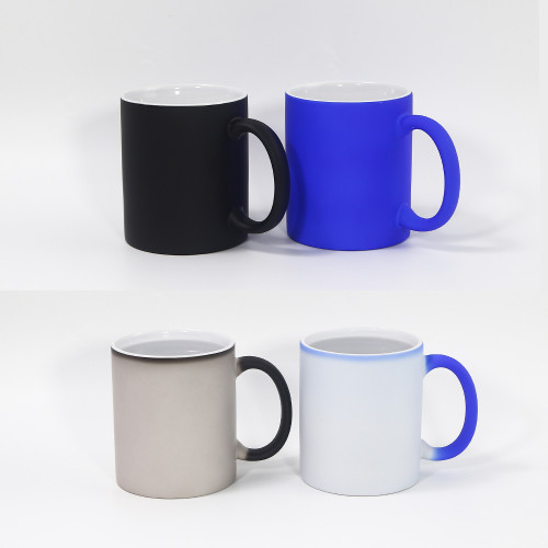 RTS US Warehouse 11oz Matte Color Change Sublimation Ceramic Mugs