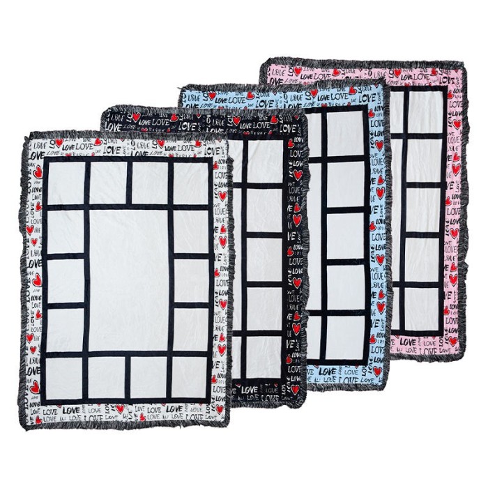 US$ 220.00 - RTS USA warehouse 15 panels Polyester Flannel sublimation  blankets 