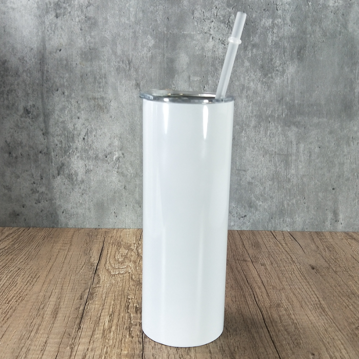 RTS US Warehouse Flat bottom 20oz sublimation blanks straight skinny tumblers