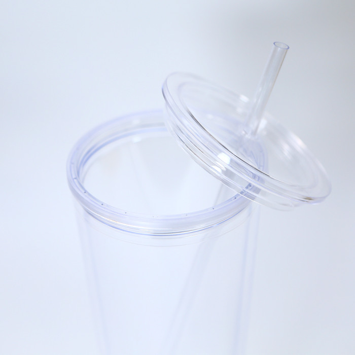 RTS USA warehosue BPA Free Double Wall 24oz Clear Plastic Cups