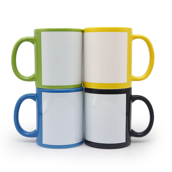 Clearance Sale USA warehouse 11oz ceramic coffee mug with a white rectangle sublimation area