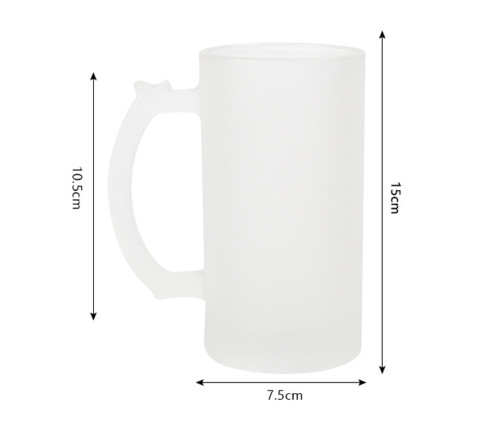 RTS USA warehouse 16oz frosted sublimation glass beer mugs