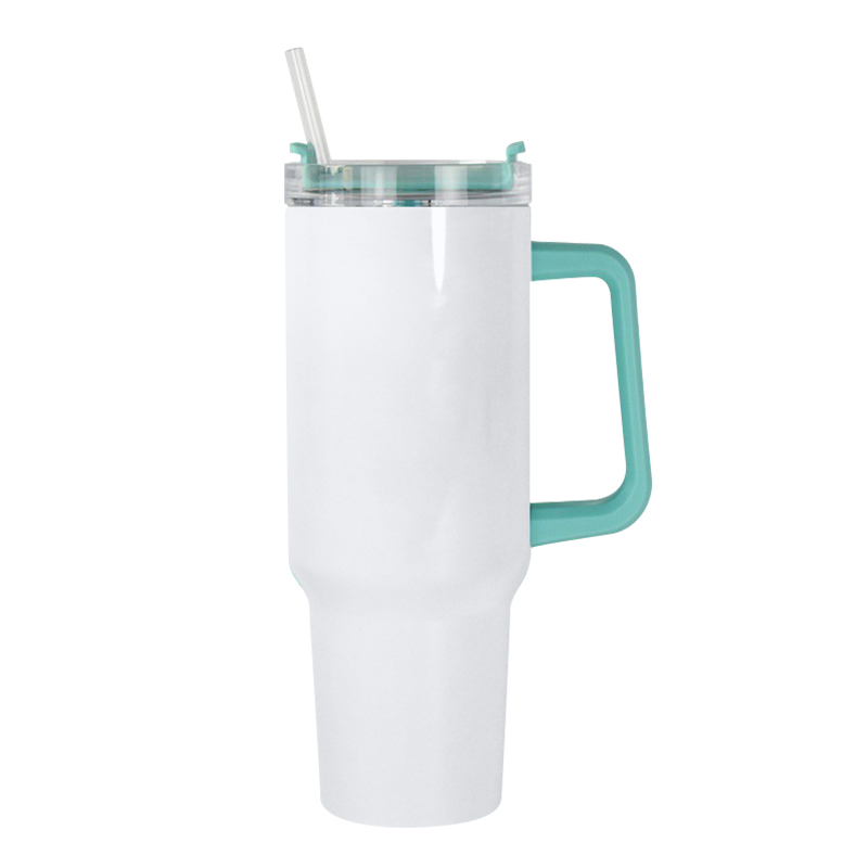 Expedition™ 40oz Stanley Style Vacuum Tumbler W/ Handle & Straw - Visual  Promotions