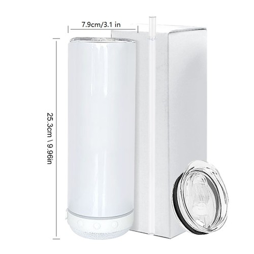 RTS USA Warehouse 20oz Sublimation Straight Tumbler with White Speaker